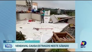 Vendaval assola Urupema na Serra Catarinense casas destelhadas e danos severos [upl. by Bertelli]