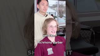 Insane textured fringe transformation richmondbarber barbershop shortfeed hairstyle barber [upl. by Ahsenal295]