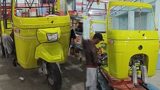 Auto Rickshaw Assembling in Factory  Electrict Auto Rickshaw [upl. by Ahsenal]