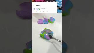 Purple blue and green colour mixing soundontape relaxing colourmixing tappingsounds [upl. by Asinla]