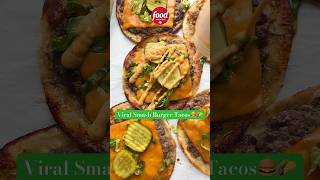 Viral Smash Burger Tacos 🍔🌮 recipe [upl. by Groome]