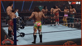 WWE 2K24  Survivor Series  The Heenan Family vs The Ultra Maniacs [upl. by Karalee]