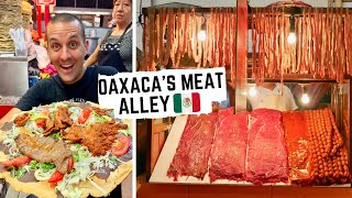 Amazing MEXICAN STREET FOOD  GRILLED MEAT ALLEY  Grasshopper tacos in OAXACA  UNIQUE OAXACAN FOOD [upl. by Abocaj975]