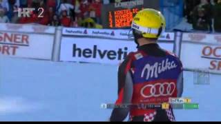 Ivica Kostelic  Wins Wengen Slalom  2nd run  15012012 [upl. by Anitnoc]