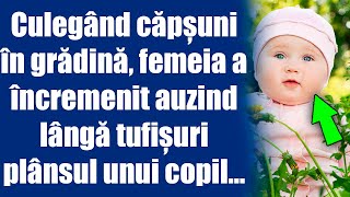 Culegând căpșuni în grădină femeia a încremenit auzind lângă tufișuri plânsul unui copil [upl. by Claudell265]