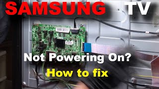 Samsung LED Flat Screen TV Repair  Wont turn on no power  How to Fix [upl. by Carolina]