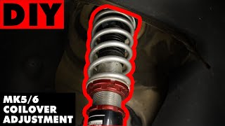 How To Adjust your Coilovers on your MK5MK6 VW  ECS DIY [upl. by Aniarrol]