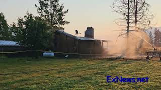 Lumby House Fire  More Video  Lumby Mable Lake Road 2024 08 13 [upl. by Eed84]