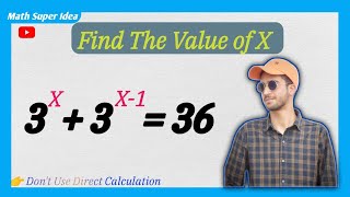 Nice Exponent Math Simplification  Find the Value of X [upl. by Eelta712]