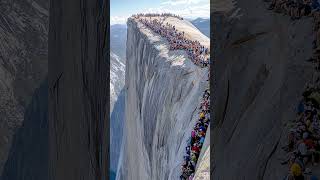 Epic Crowd Gathers at Cliff’s Edge to Witness Stunning Valley Views 🌄 Shorts [upl. by Aeriel]