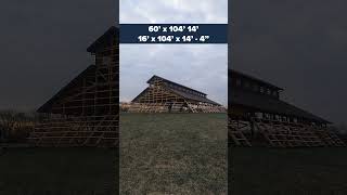 Watch As This Pole Barn Gets A Lift construction polebarn barn build postframe shorts [upl. by Ayhtak147]