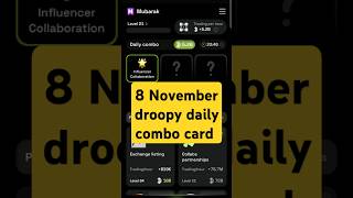 droopy daily combo card today 8 November droopy daily combo card  droopy combocard today [upl. by Ococ]