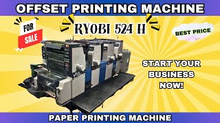 RYOBI 524H OFFSET PRINTING MACHINE  145x20  INDIA  MAHARASHTRAFOR SALE  BEST PRICE printing [upl. by Ynttirb]