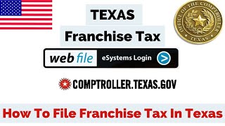 How to File Franchise Tax in Texas USA  How to File a No Tax Information Report [upl. by Alleira738]