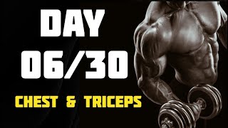 30 DAY DUMBBELL BODYBUILDING PROGRAMME Day 530 Chest And Triceps Workout With Dumbbells [upl. by Naitsirt]