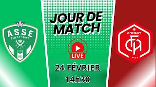 ASSE  ANNECY le match commenté en live 🟢 Allez les Verts🟢 [upl. by Brazee221]