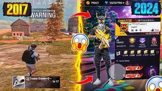 FREE FIRE PLAYERS 2017 VS 2024⚡ Searching 2017 Old Players Id in 2024  TondeGamer [upl. by Chenay755]