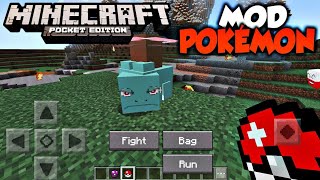 MOD POKÉMON COM SISTEMA DE BATALHA PARA MINECRAFT POCKET EDITION MOD DO POKÉMON PARA MCPE📱 [upl. by Eitten]