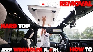 Jeep Wrangler JL  JK TTop Removal [upl. by Ardnasirk]