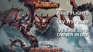 GRIMTHORN MYTHIC INVOKER VS MAXED BASE OWNER IN DEF FIRST FLIGHTS  ImperivmItaly War Dragons [upl. by Riker]