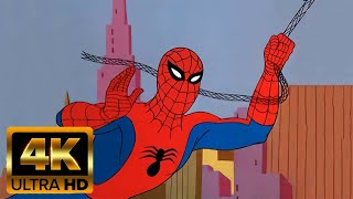 Spiderman Original Cartoon Theme Song  4K Remastered AI [upl. by Mendie]