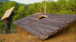 Living Alone In The Forest Excavating The Earth And Building A Shelter [upl. by Bacon622]