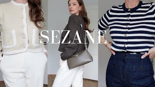 SEZANE HAUL amp TRYON 2024  Timeless Pieces for a Capsule Wardrobe  Parisian Style [upl. by Crespi]