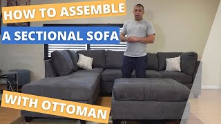 How To Assemble A Sectional Sofa With Ottoman [upl. by Katrina767]