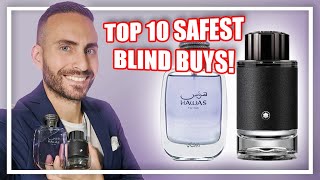 Top 10 SAFEST Mens Fragrances to BLIND BUY [upl. by Novhaj627]