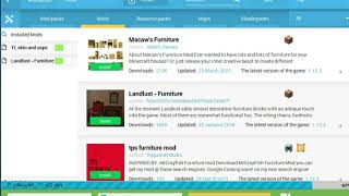 How to download minecraft landlust furniture mod with tlauncher [upl. by Filipe217]
