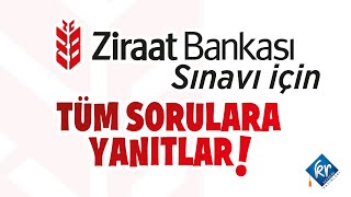 Ziraat Bankası Sınavı için Tüm Sorulara Yanıtlar [upl. by Lilian]