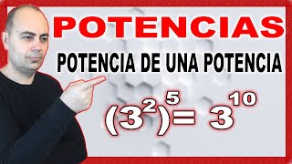 💥POTENCIA DE UNA POTENCIA SÚPER FÁCIL 💥 Propiedades De La Potenciación 3 [upl. by Colwen]