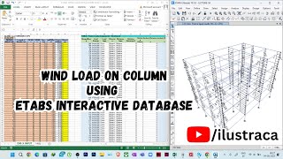 Wind Load on Column Easy Application ETABS Interactive Database  Excel ilustraca  Sandip Deb [upl. by Sprung]