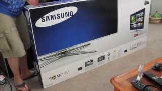 Samsung UN60F7100AF 60Inch 3D TV Unboxing Samsung 7100 Series [upl. by Gram]