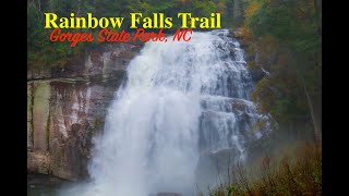 Rainbow Falls Trail To Rainbow Hidden Turtleback amp Drift Falls  Gorges State Park  NC [upl. by Noislla]