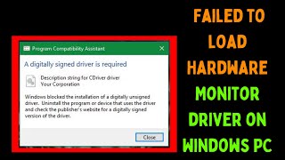 How to Fix Failed to Load Hardware Monitor Driver on Windows 11 [upl. by Ap594]