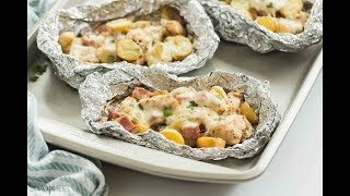 Chicken Cordon Bleu Foil Packets Recipe [upl. by Verner803]