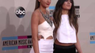 Kendall and Kylie Jenner Red Carpet Fashion  AMAs 2013 [upl. by Llerraf]