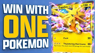 SOLO ZAPDOS EX IS CRAZY Win with only one Pokemon  Pokemon TCG Pocket [upl. by Vladimar1]