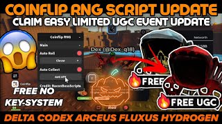 FREE UGC🎃Coinflip RNG Script Pastebin AutoRoll Collect Luck  Flower AutoUGC Free No Keys✨ [upl. by Nerin]