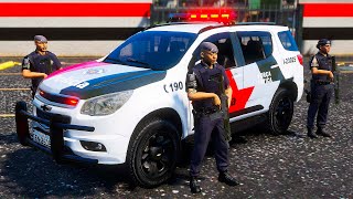 FORÇA TÁTICA IMPÕE RESPEITO NA QUEBRADA  TRAILBLAZER 2016  GTA 5 POLICIAL [upl. by Melleta]