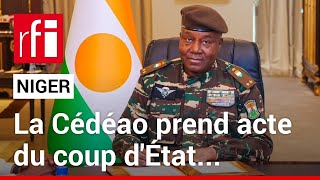 Niger  la Cédéao prend acte du coup d’Etat • RFI [upl. by Ahsiela299]