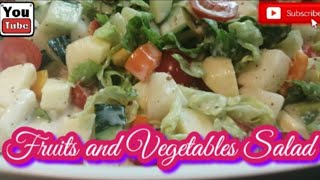 FRUITS AND VEGETABLES SALAD WITH KEWPIE ROASTED SESAME DRESSING Nehz OFW VLOG [upl. by Ailekat]