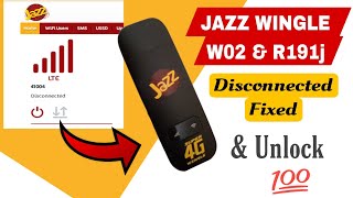 Jazz Wingle W02LW43  R191j Disconnected Problem Fixed amp Unlock For All Networks [upl. by Roarke313]