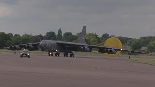 B52 LANDING RIAT 2024 [upl. by Ahsaet]