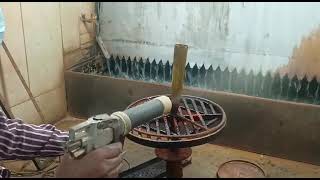 Lacquering Process at Metal Handicrafts Service Centre MHSC Moradabad [upl. by Nohsyt]