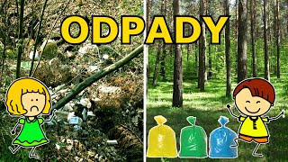 Odpady – segregacja śmieci recykling dzień ziemi – film edukacyjny dla dzieci – lekcja po polsku [upl. by Korwin]