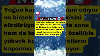 2430 Kasım Hava Durumu Tahminleri Kar Yağışı ve Soğuk Hava Uyarısı [upl. by Ferde]