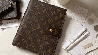 Louis Vuitton Large Ring or GM agenda in Monogram Print A5 LV planner flip through [upl. by Eleni427]