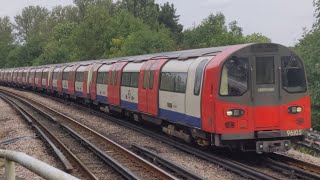 London Underground 1996 Tube Stock trains around the Jubilee Line [upl. by Hteazile]